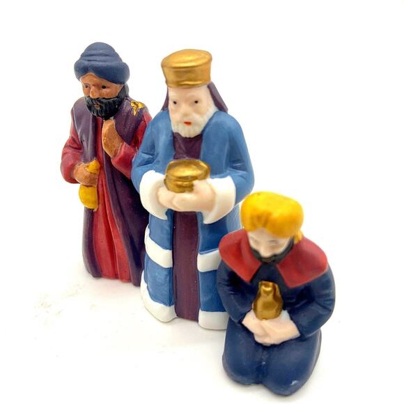 Vtg 3 Wise Men Figure Dept 56 Little Town of Bethlehem Series Nativity Retired - Picture 4 of 6